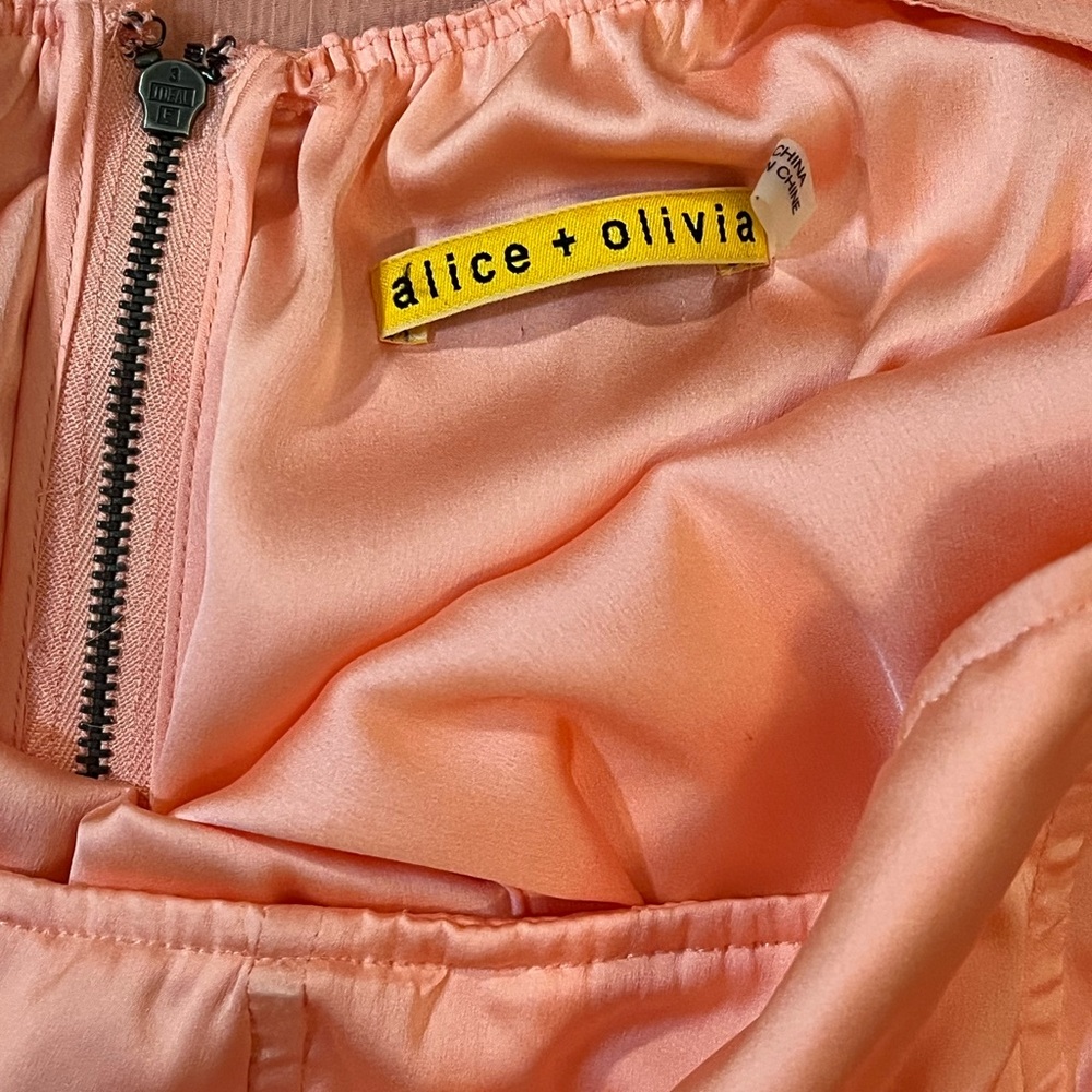 🧡𝐀𝐋𝐈𝐂𝐄 + 𝐎𝐋𝐈𝐕𝐈𝐀 strapless georgette - Picture 9 of 9